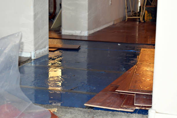 Professional Water Damage Restoration technician working in Richfield, WI
